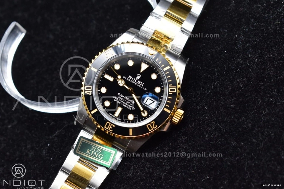King1:1 Ceramic YG Steel 1131 904L Best Submariner SS Black Edition EasyMatch LN 116613 1005